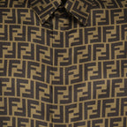 Fendi shirt, luxury silk shirt, FF pattern, men's fashion, high-end wear