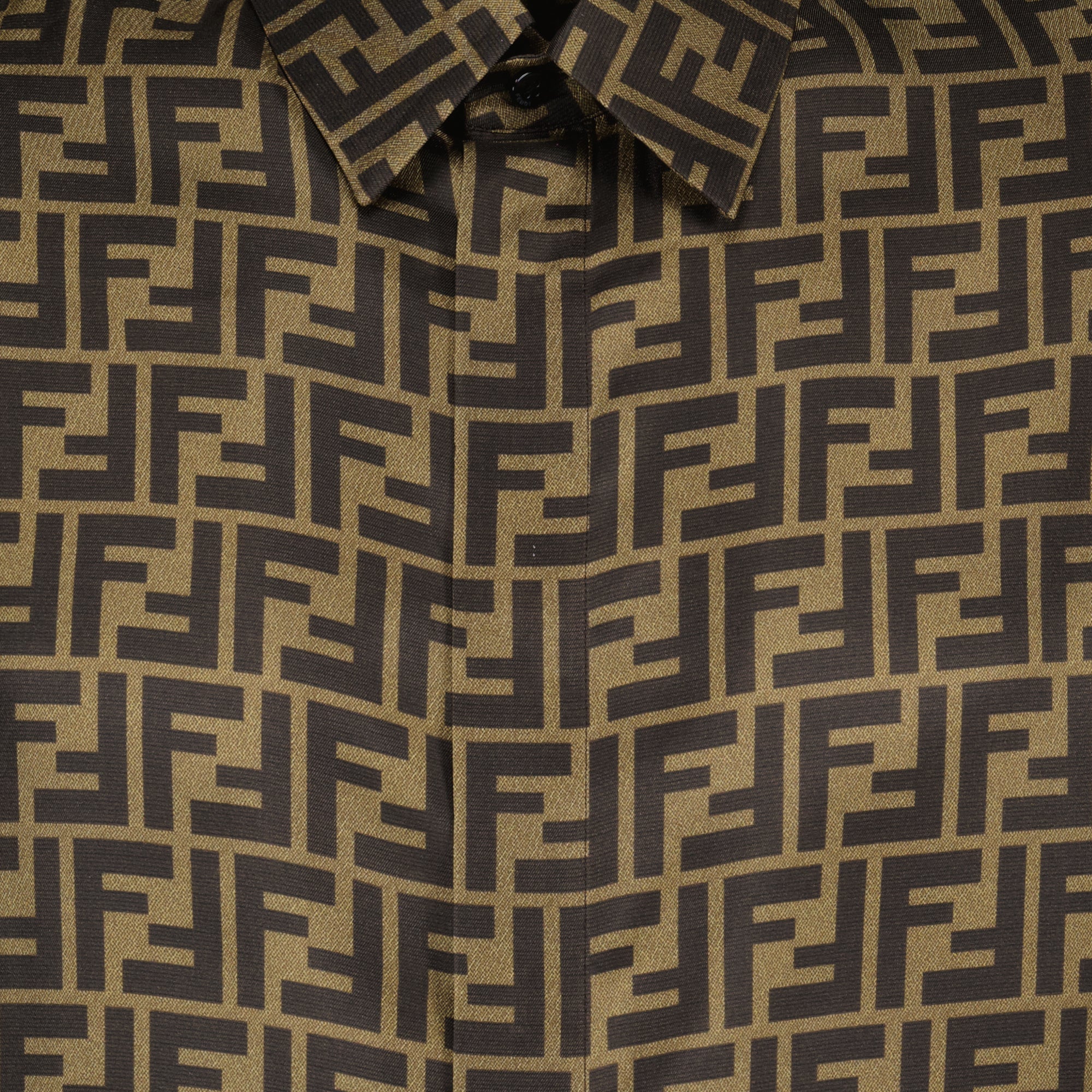 Fendi shirt, luxury silk shirt, FF pattern, men's fashion, high-end wear