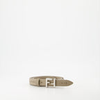 FF leather belt, Fendi belt, Cuoio Romano accessories, luxury belts, iconic FF buckle