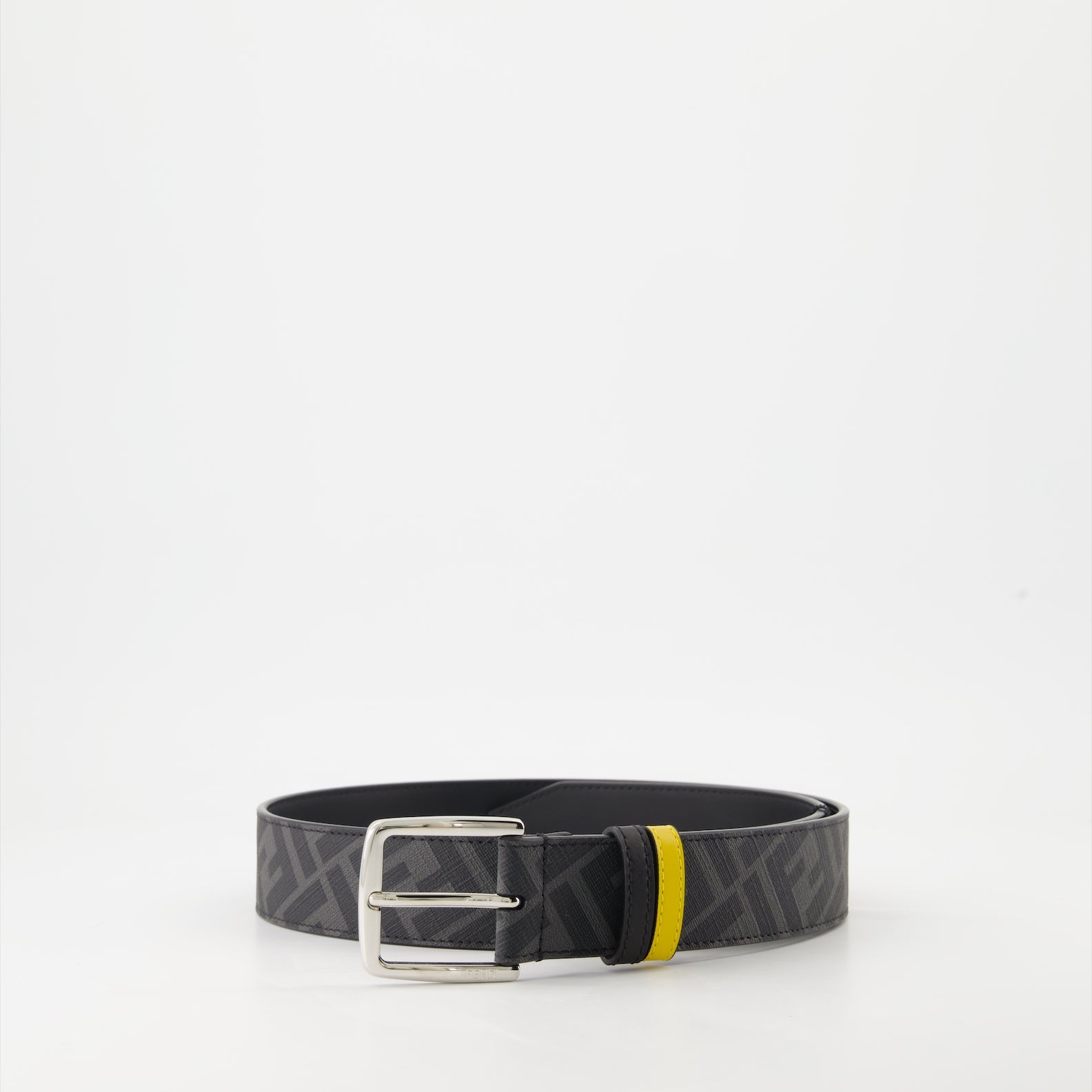 FF belt, Fendi accessories, luxury belt, canvas and leather belt, designer belt