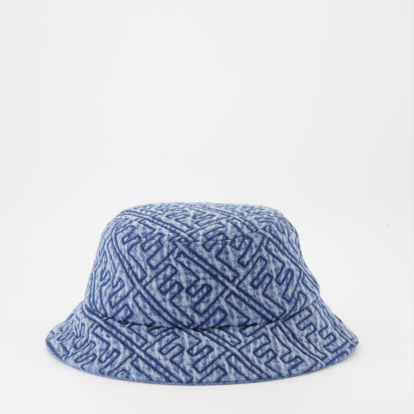 luxury bucket hat, Fendi denim, quilted fashion accessories, high-end headwear, contemporary luxury hat