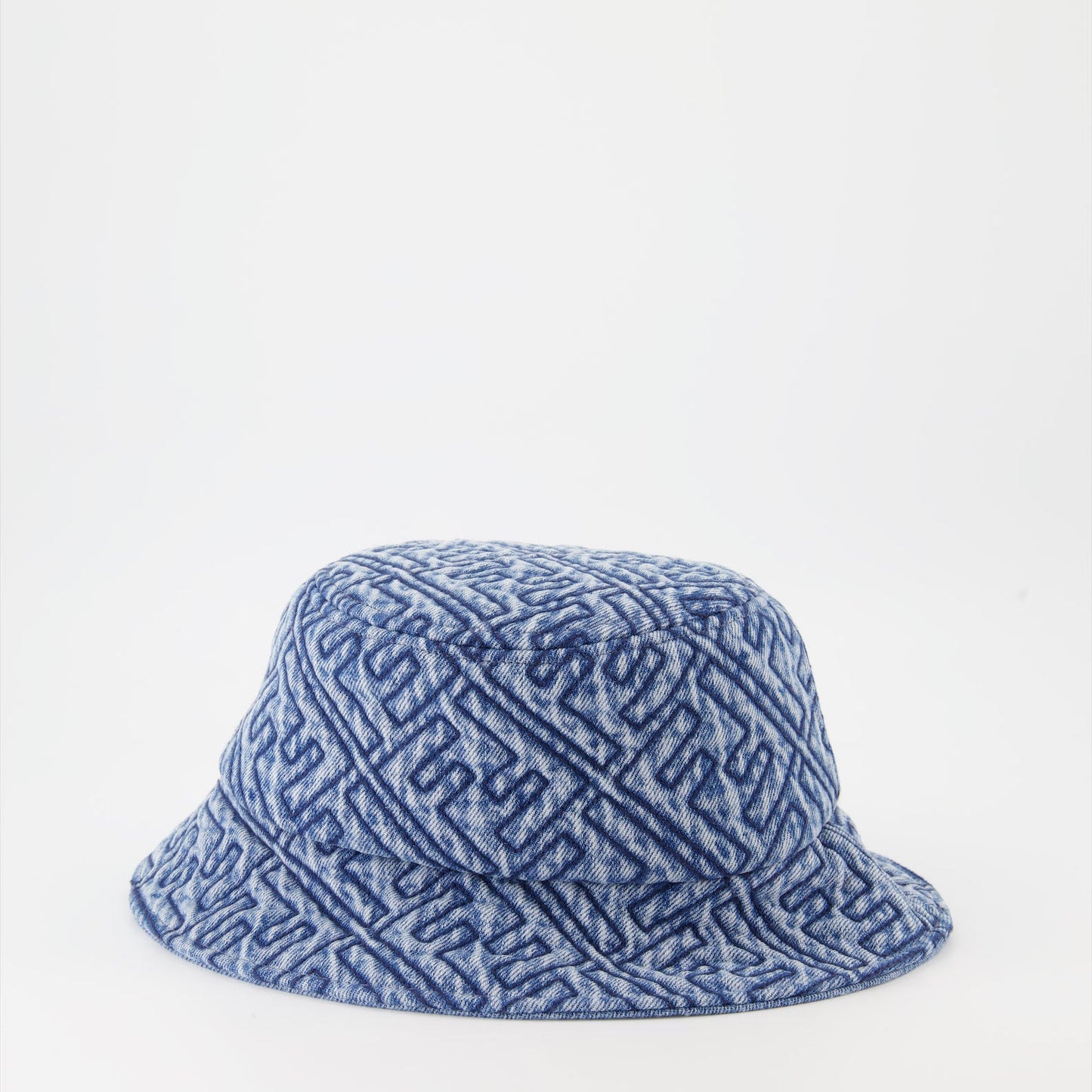 luxury bucket hat, Fendi denim, quilted fashion accessories, high-end headwear, contemporary luxury hat