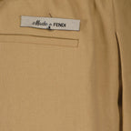 Immagine dei Pantaloni Dritti Classici in Camello di Fendi per Uomo - Stagione Primavera-Estate 2024 - Vista Dettaglio 5