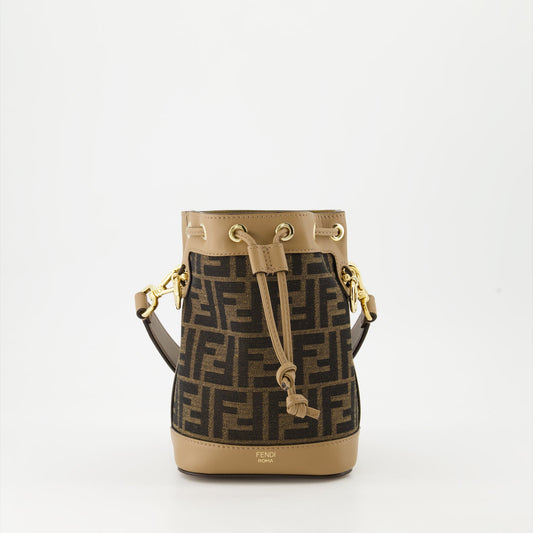 Fendi bucket bag, Mon Trésor, FF fabric bag, luxury accessories, fashion bags