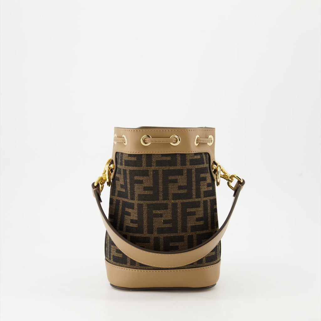 Fendi bucket bag, Mon Trésor, FF fabric bag, luxury accessories, fashion bags