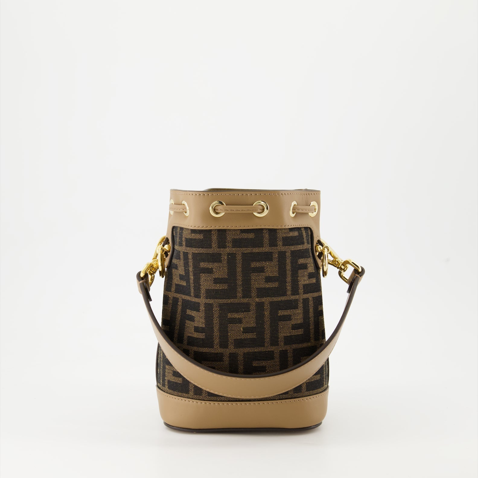 Fendi bucket bag, Mon Trésor, FF fabric bag, luxury accessories, fashion bags