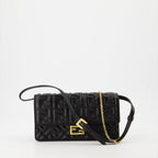 Image of Black Leather Baguette Chain Wallet by Fendi for Women - Season Autumn-Winter 2024 - Front View