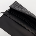 Image of Black Leather Baguette Chain Wallet by Fendi for Women - Season Autumn-Winter 2024 - Detail View 2