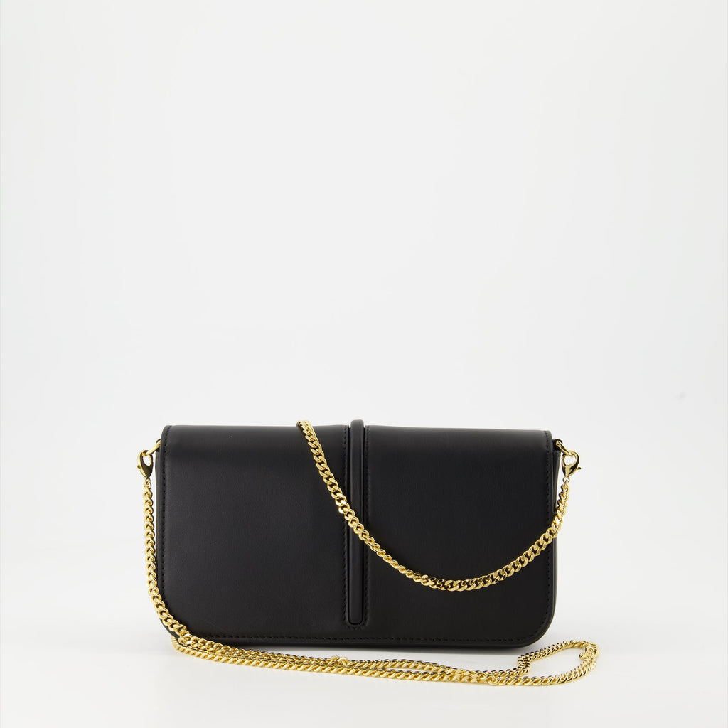 Fendigraphy wallet, chain wallet, black leather wallet, luxury accessories, designer wallets