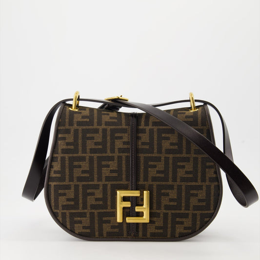 Fendi C'mon Mini Bag, Luxury Canvas Bag, FF Monogram Bag, Designer Mini Bag, High-end Women's Accessories