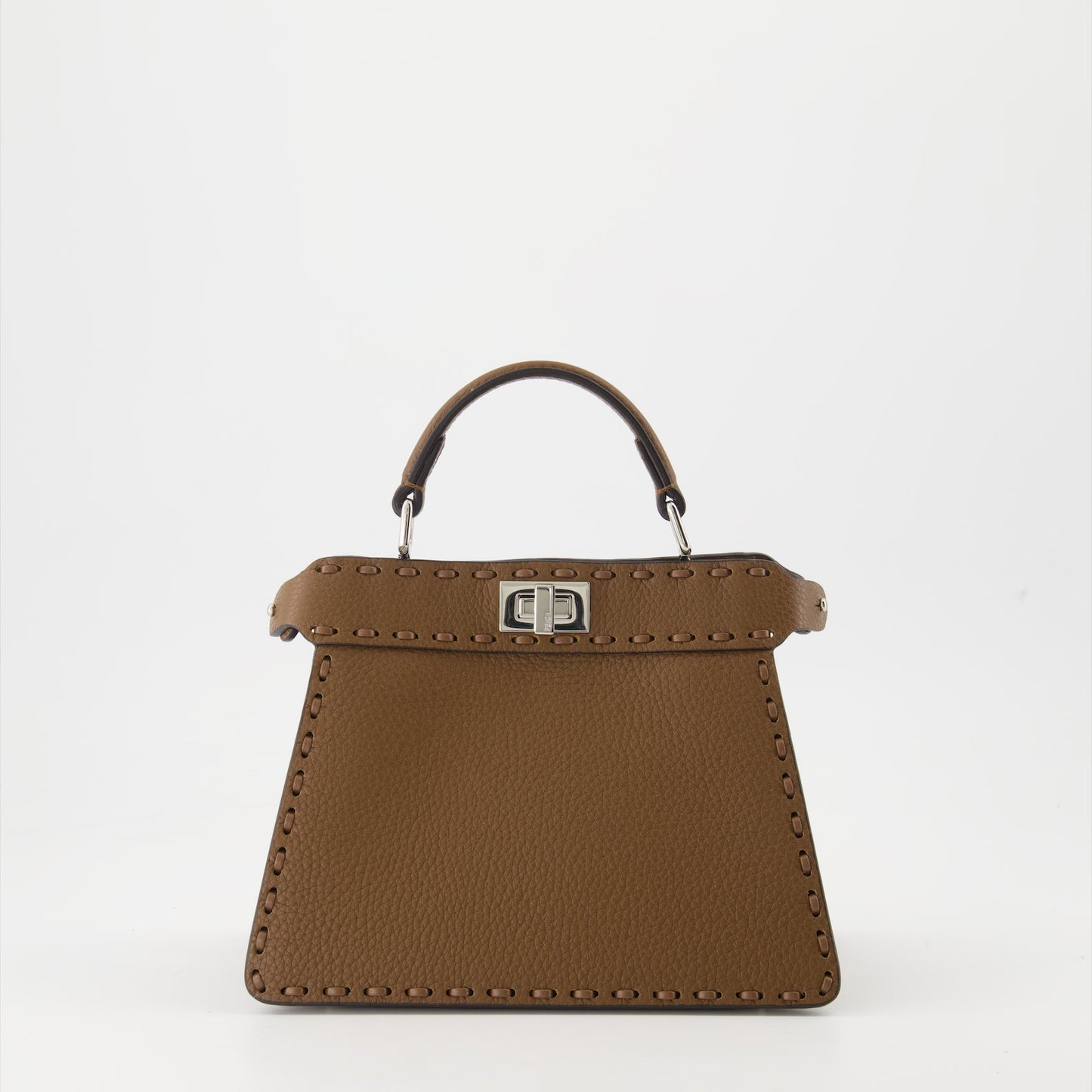 Fendi, Peekaboo ISeeU, Cuoio Romano leather, luxury handbag, brown leather bag