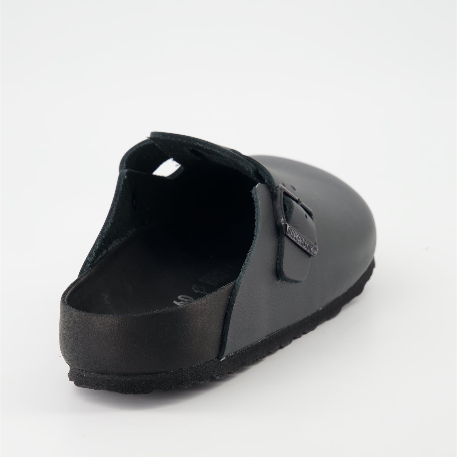 Boston Leather Mules, Birkenstock, Luxury Footwear, Nappa Leather, Elegant Mules