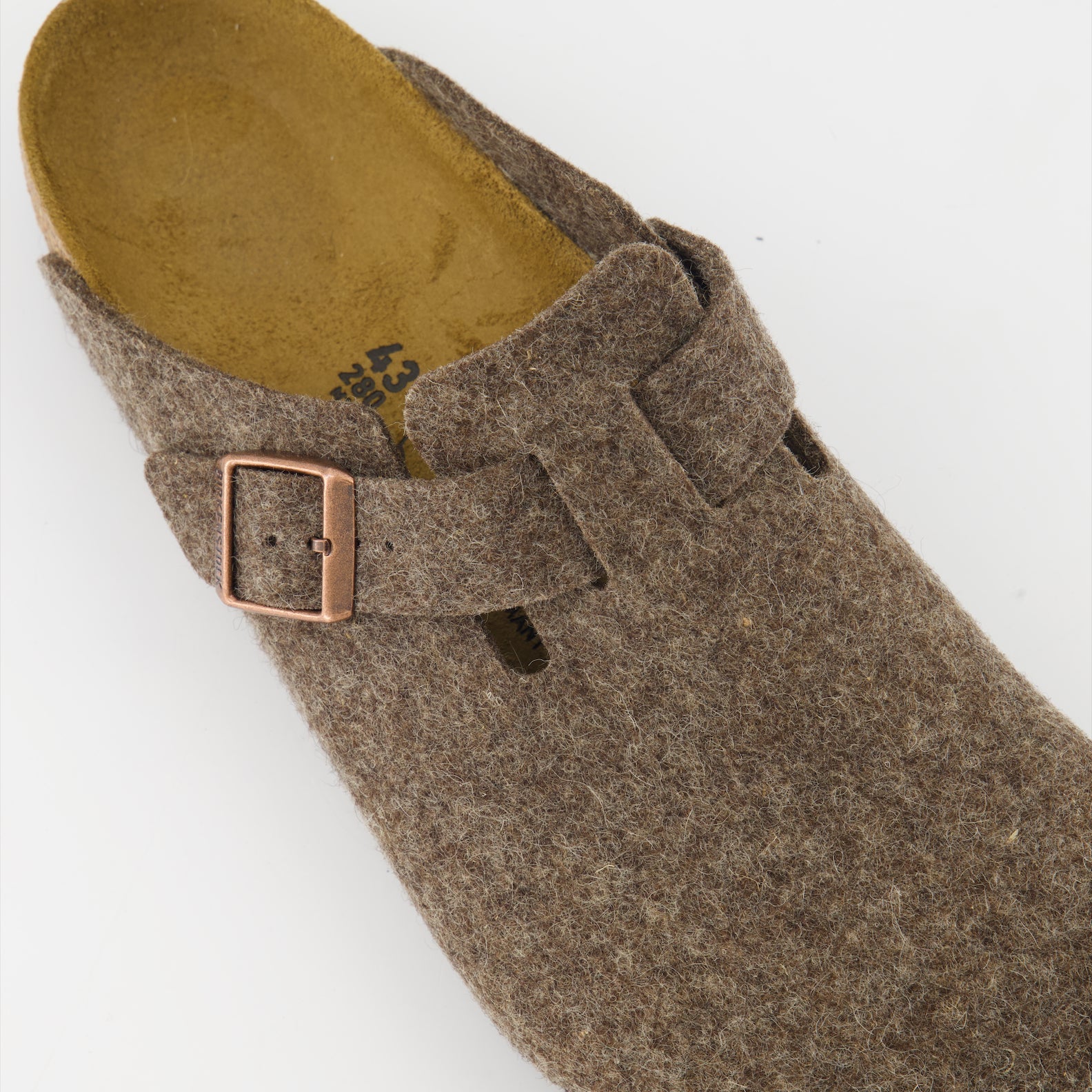 Birkenstock mules, wool felt mules, luxury comfort footwear, stylish mules, contoured cork footbed