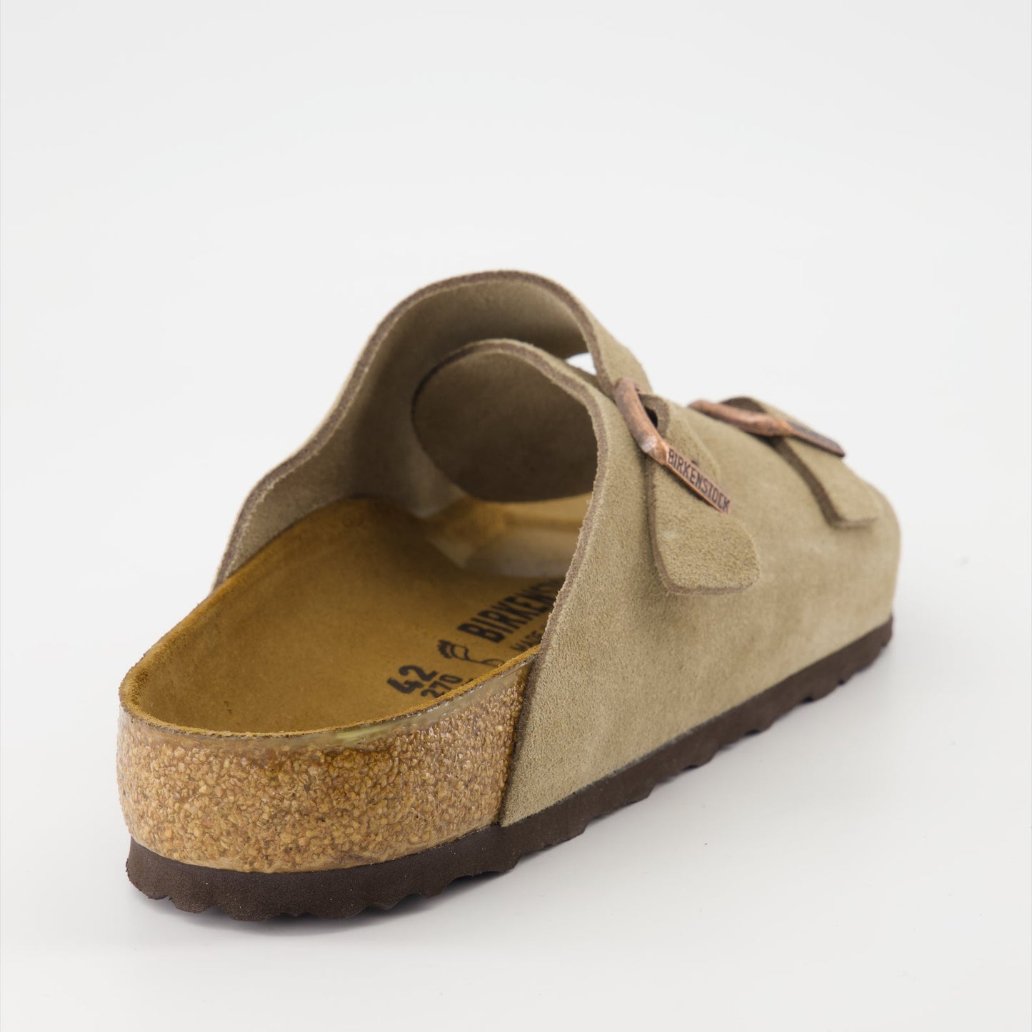 Birkenstock, suede slides, luxury footwear, Zürich slides, beige suede sandals