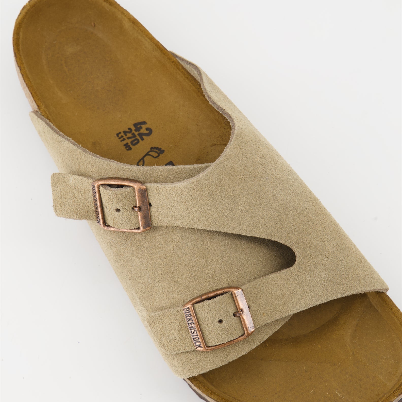 Birkenstock, suede slides, luxury footwear, Zürich slides, beige suede sandals