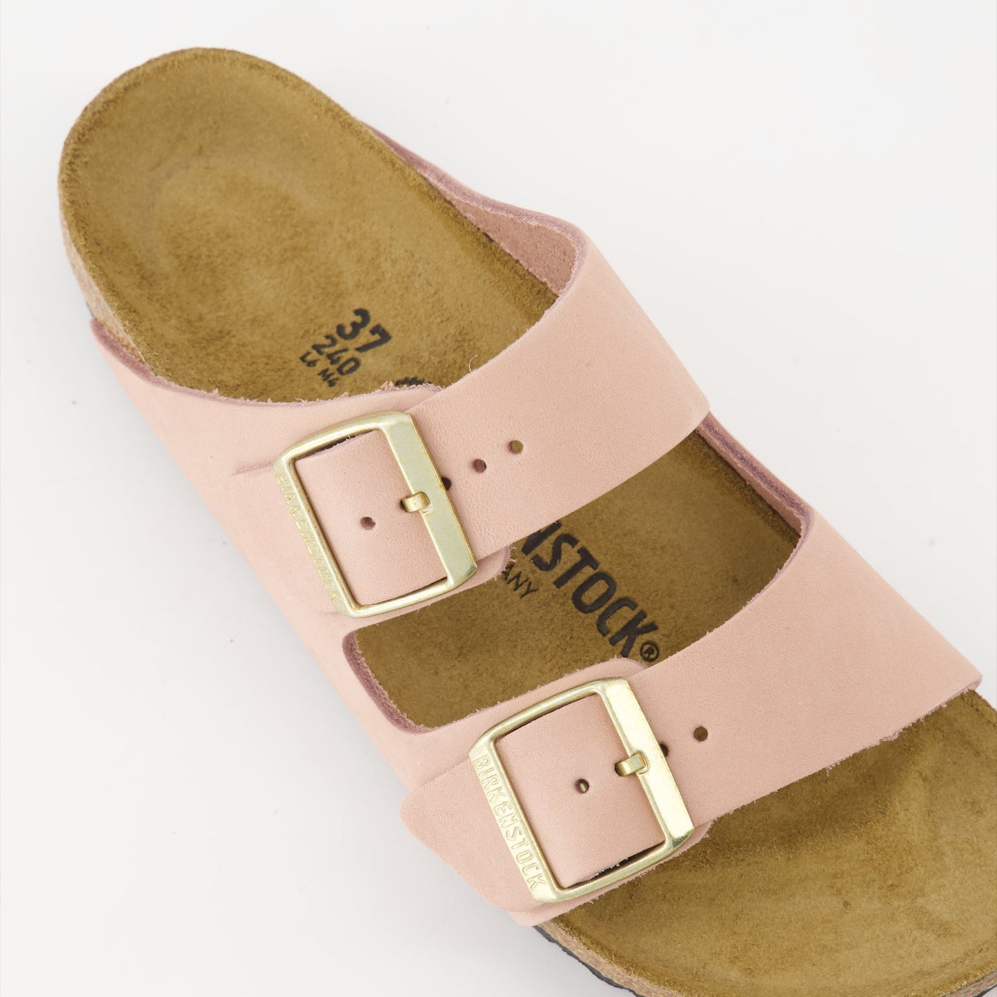 Arizona sandals, nubuck leather, rose pink sandals, Birkenstock comfort, luxury footwear