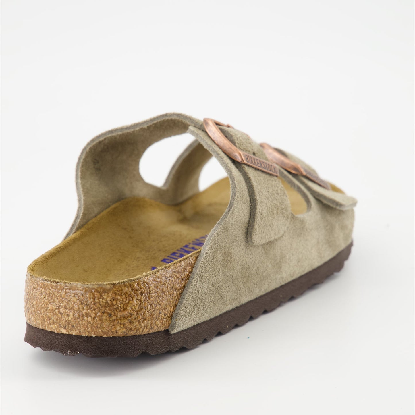 Beige Suede Slides, Birkenstock Arizona, Luxury Footwear, Comfortable Designer Slides, High-End Footwear