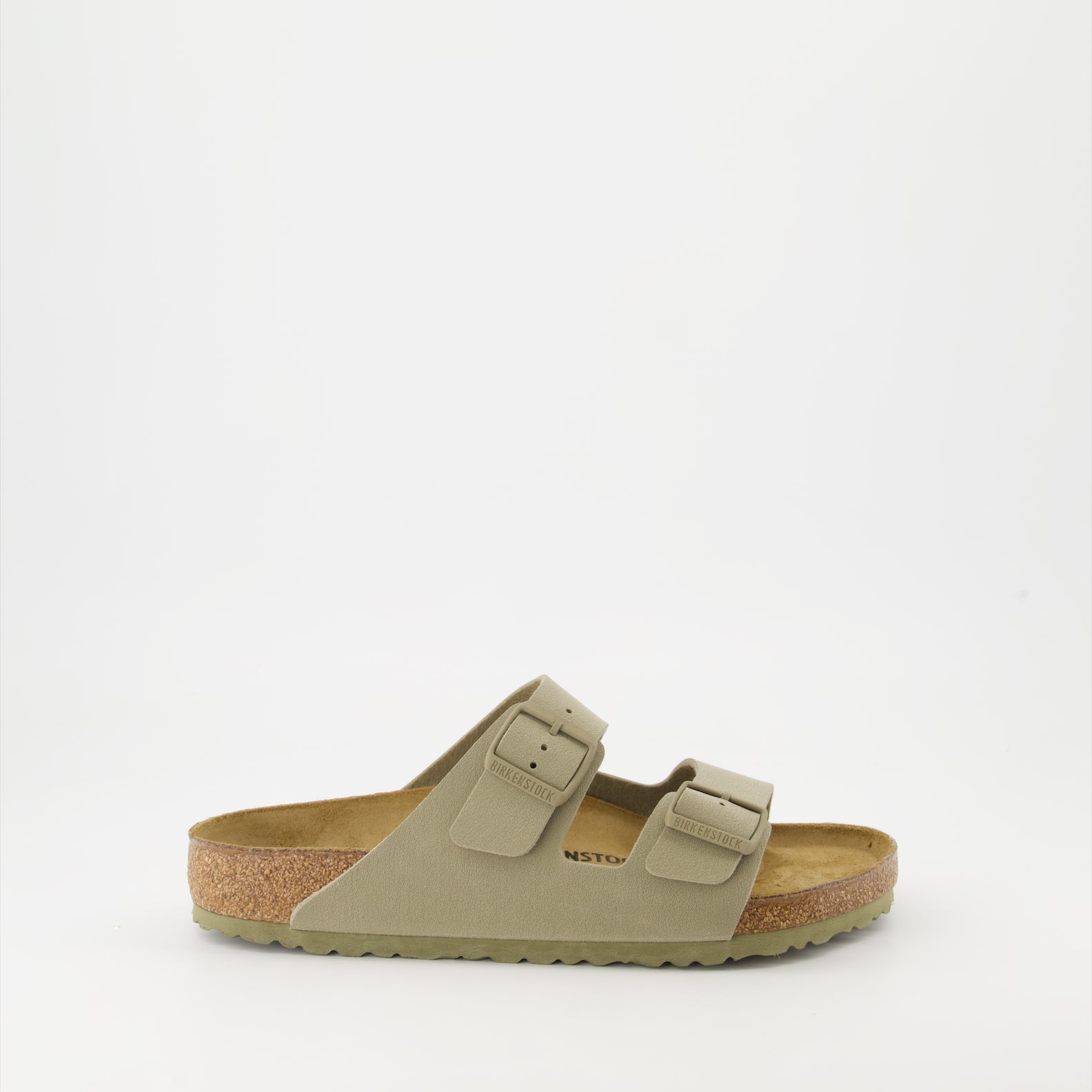 Birkenstock sandals, Arizona Birko-Flor, luxury footwear, khaki sandals, comfortable sandals