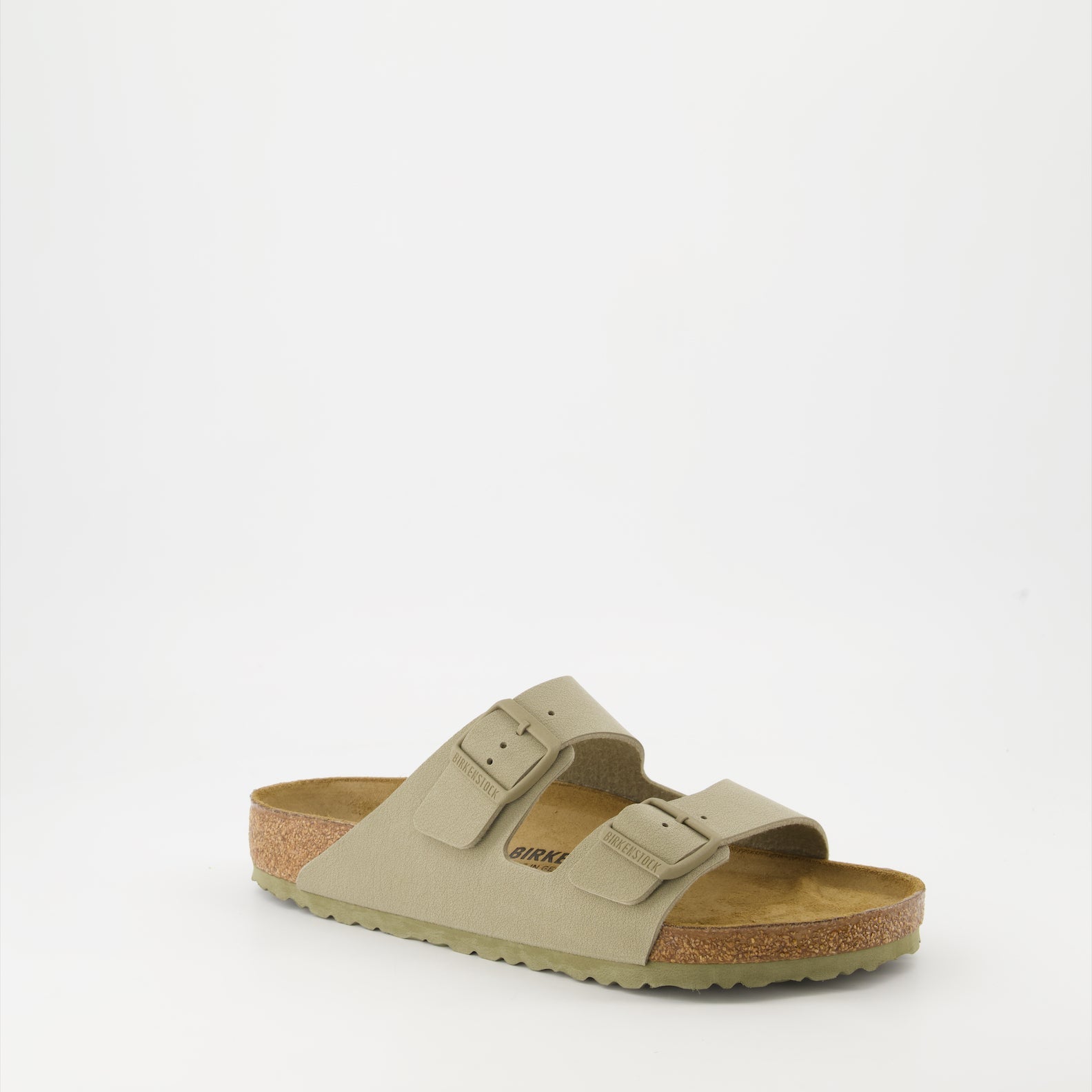 Birkenstock sandals, Arizona Birko-Flor, luxury footwear, khaki sandals, comfortable sandals