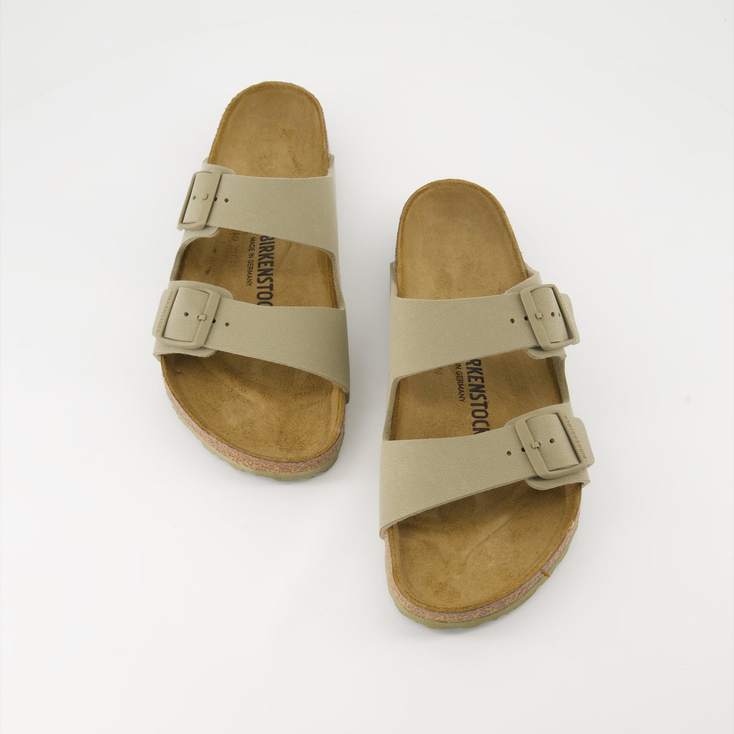 Birkenstock sandals, Arizona Birko-Flor, luxury footwear, khaki sandals, comfortable sandals