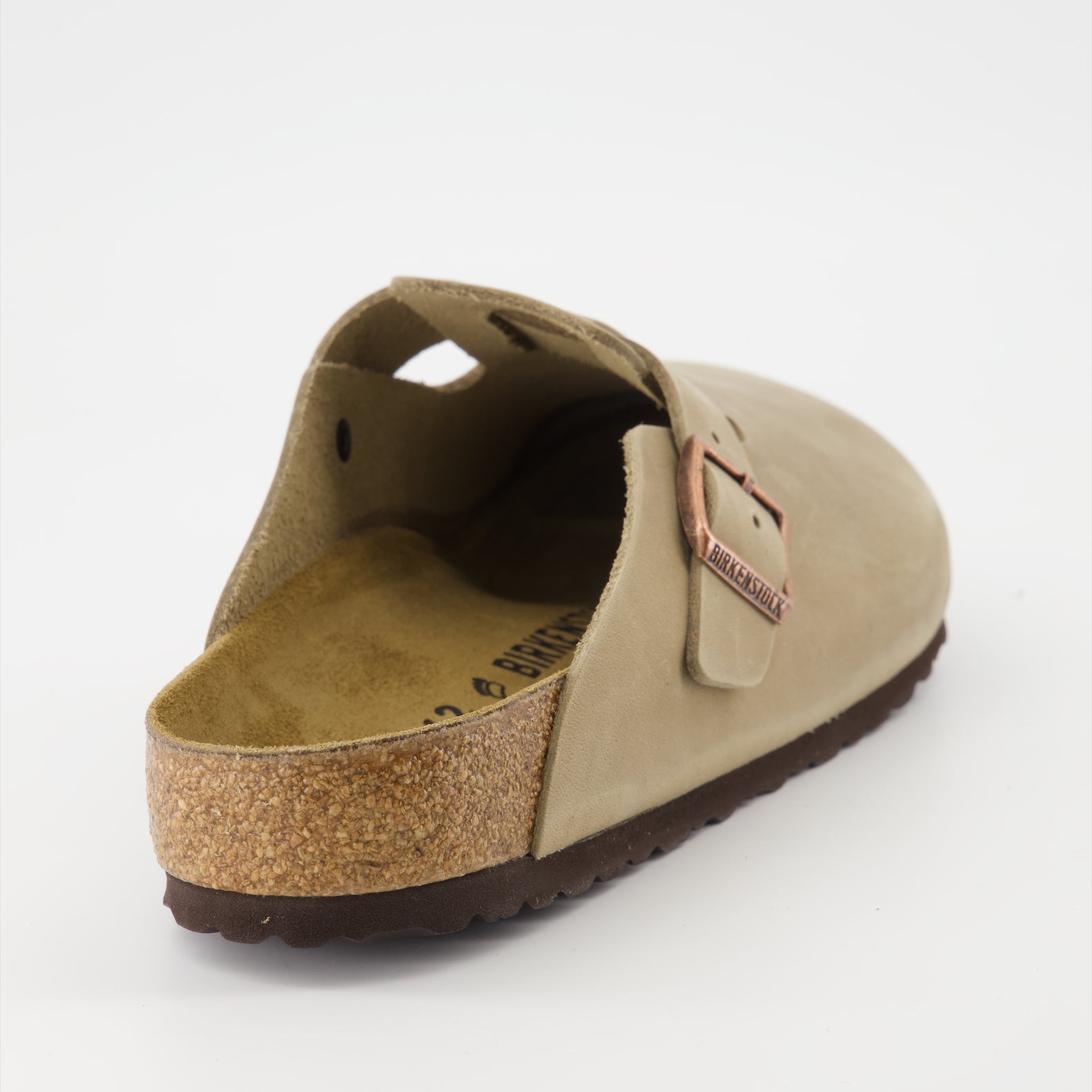 Birkenstock, Boston Mules, Oiled Leather, Beige Mules, Luxury Footwear