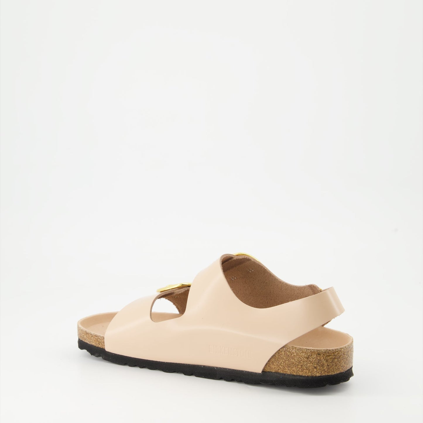 Birkenstock sandals, luxury footwear, big buckle sandals, patent leather sandals, high-end comfort