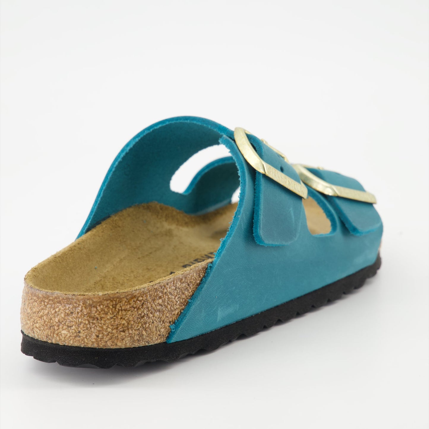 Birkenstock, Blue Leather Slides, Luxury Footwear, Arizona Slides, Comfortable Sandals