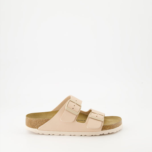 Birkenstock, Arizona sandals, Birko-Flor, light beige sandals, luxury footwear