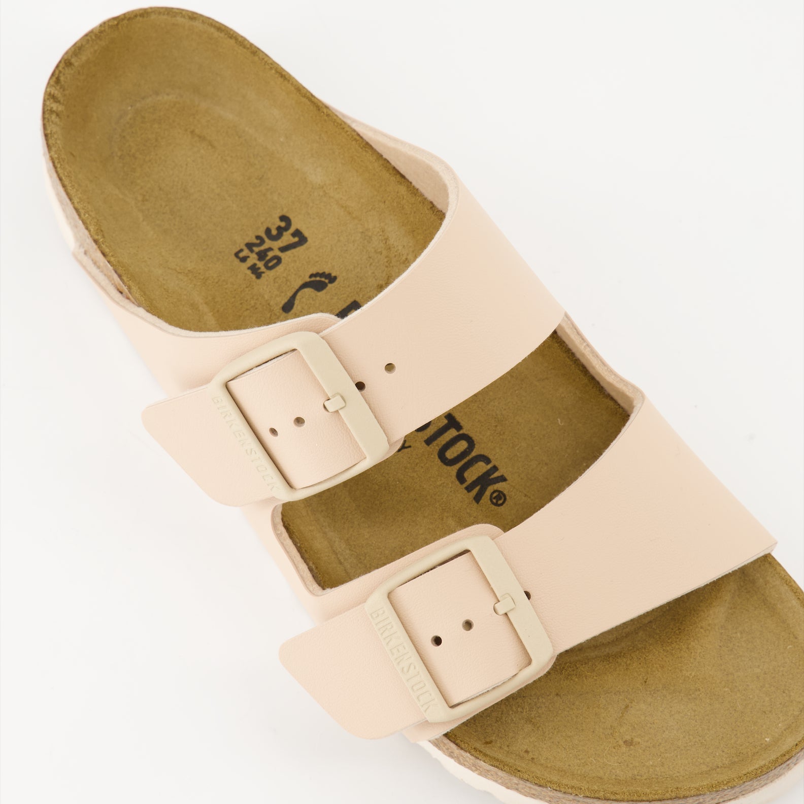 Birkenstock, Arizona sandals, Birko-Flor, light beige sandals, luxury footwear