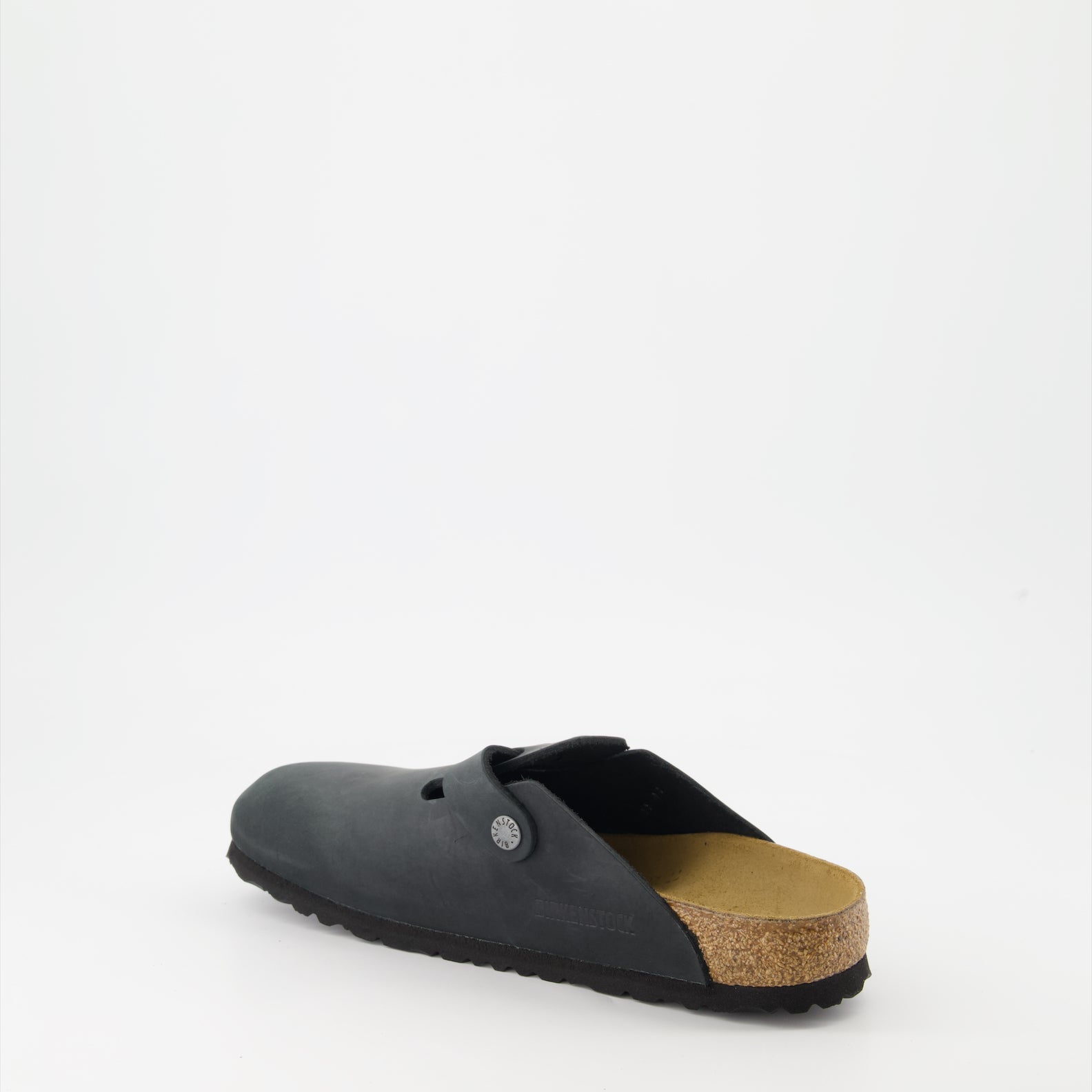 black leather mules, Birkenstock Boston, luxury footwear, oiled leather mules, high-end comfort