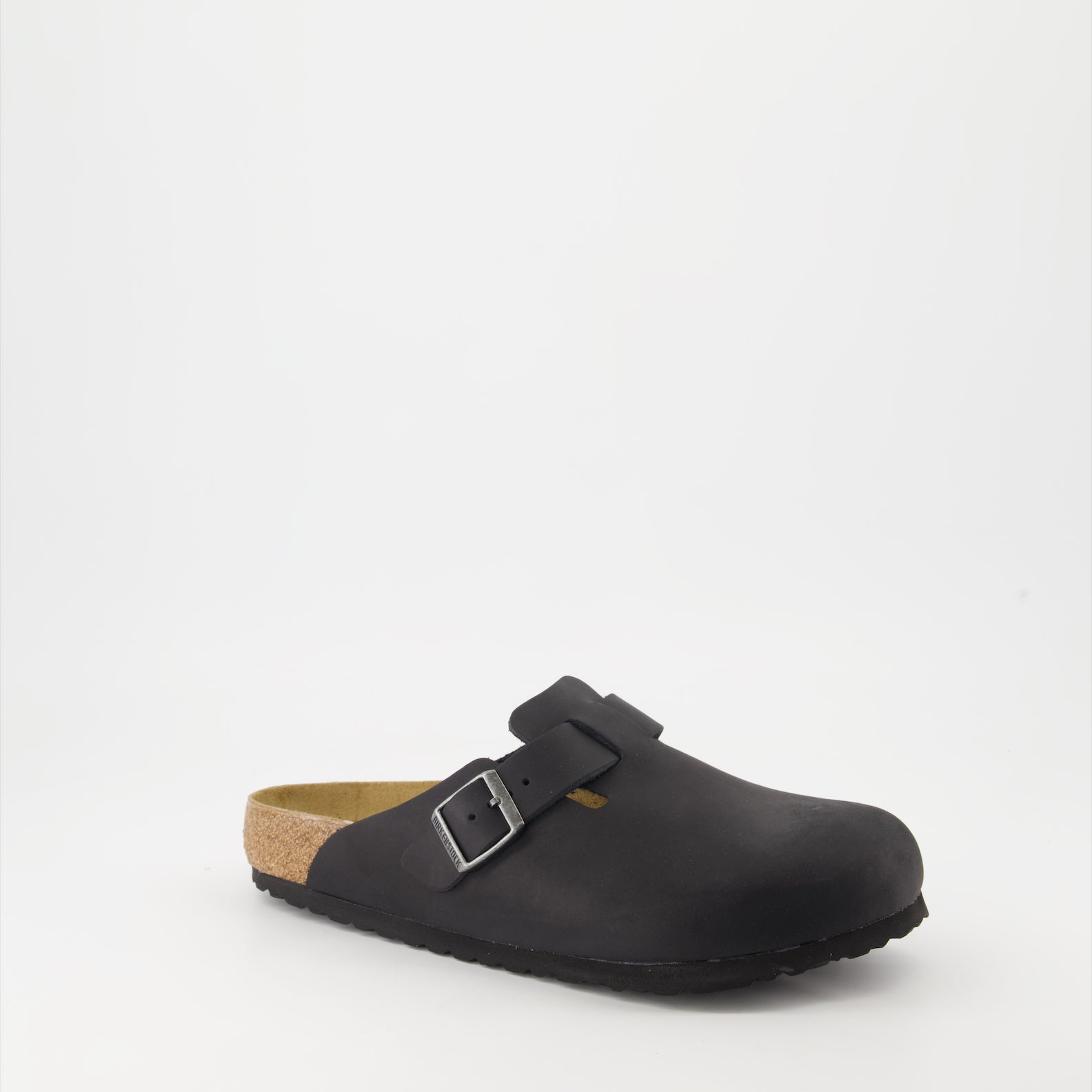 luxury mules, leather Boston mules, Birkenstock footwear, oiled leather mules, ergonomic leather mules