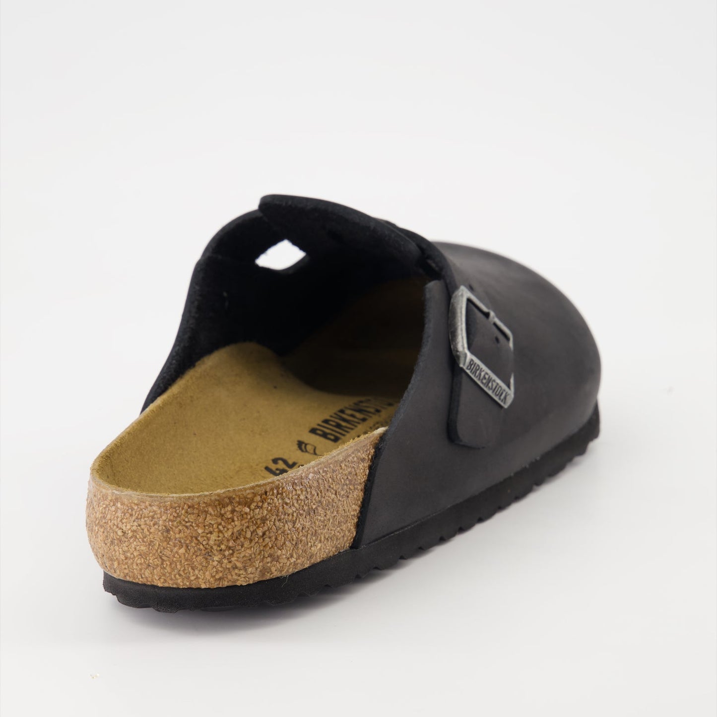 luxury mules, leather Boston mules, Birkenstock footwear, oiled leather mules, ergonomic leather mules