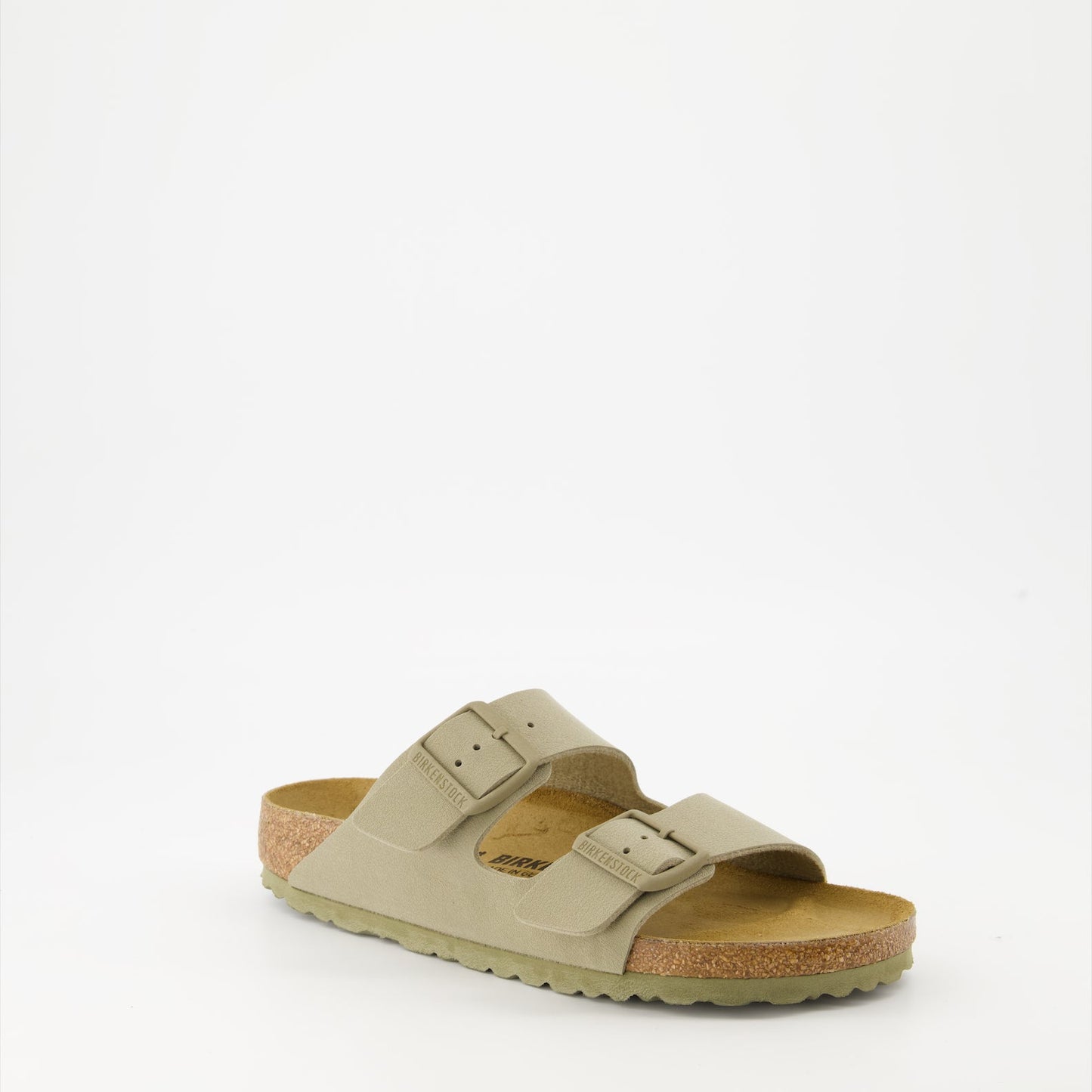 Birkenstock Arizona, khaki sandals, Birko-Flor sandals, comfortable luxury footwear, women's designer sandals