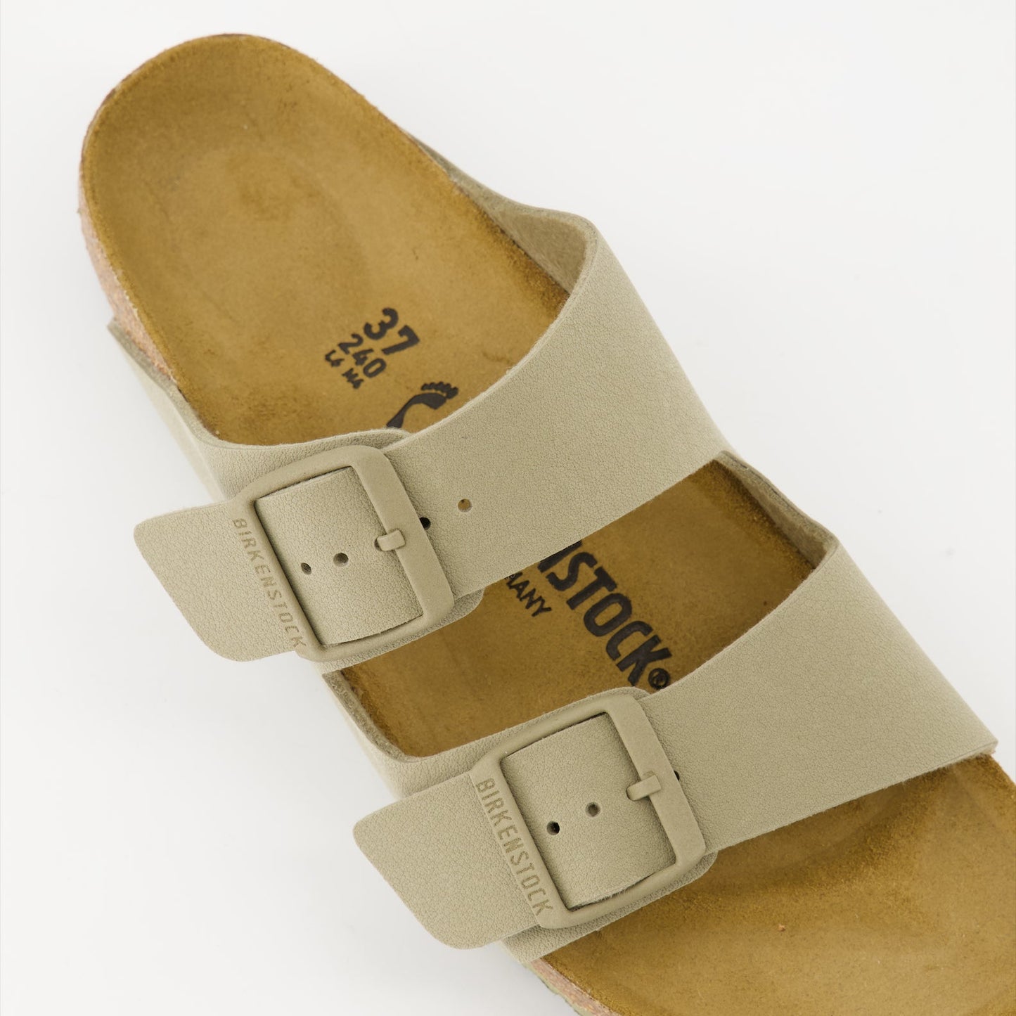 Birkenstock Arizona, khaki sandals, Birko-Flor sandals, comfortable luxury footwear, women's designer sandals