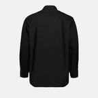 Black Shirt, Cotton Poplin, Sacai, Luxury Shirt, Tailored Fit