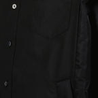 Black Shirt, Cotton Poplin, Sacai, Luxury Shirt, Tailored Fit