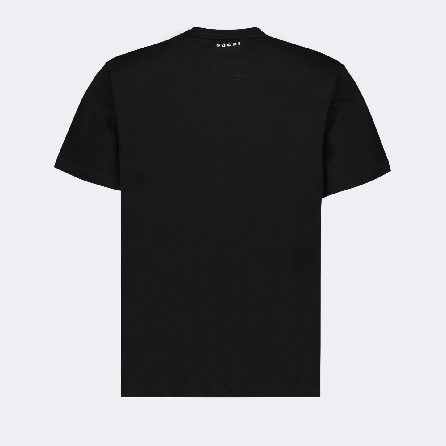 Sacai, black zip t-shirt, luxury t-shirt, men's designer t-shirt, high-end fashion