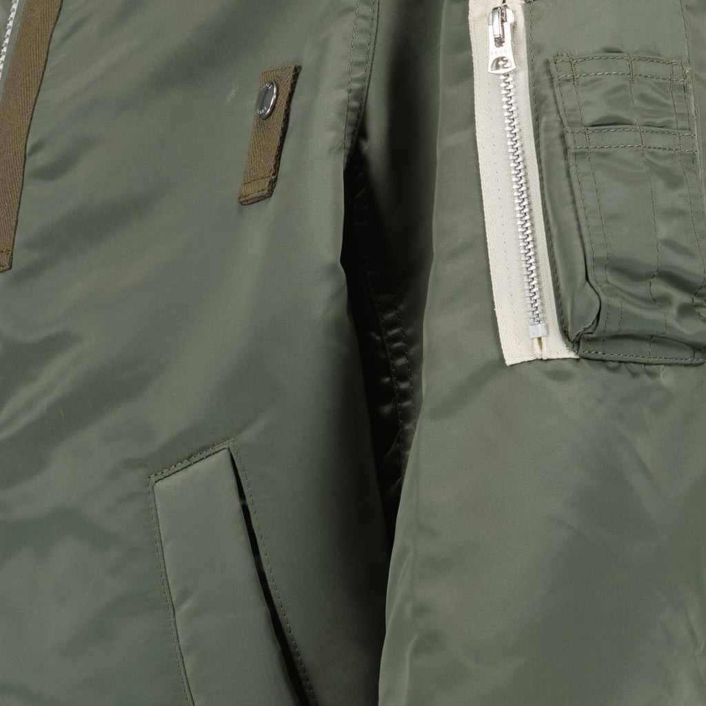 나일론 서지 봄버 재킷