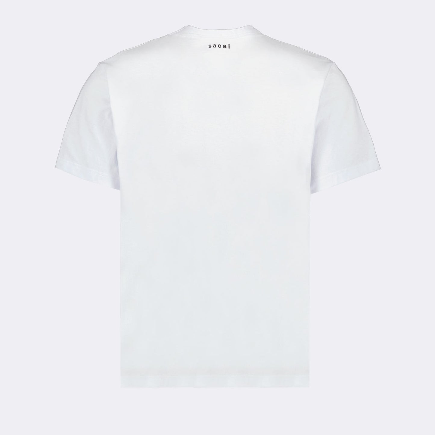 luxury T-shirt, Sacai design, zip detail T-shirt, white T-shirt, contemporary fashion