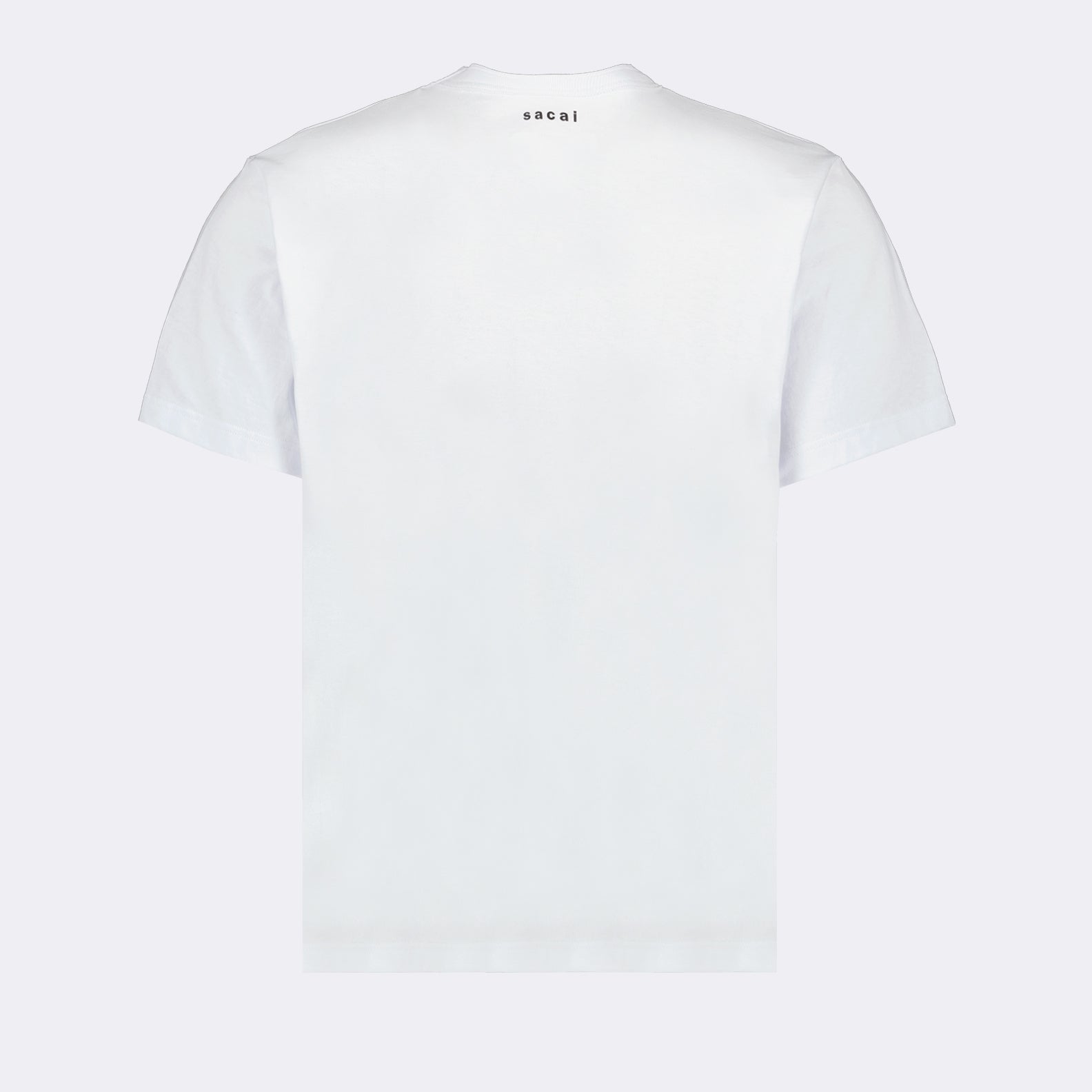 luxury T-shirt, Sacai design, zip detail T-shirt, white T-shirt, contemporary fashion