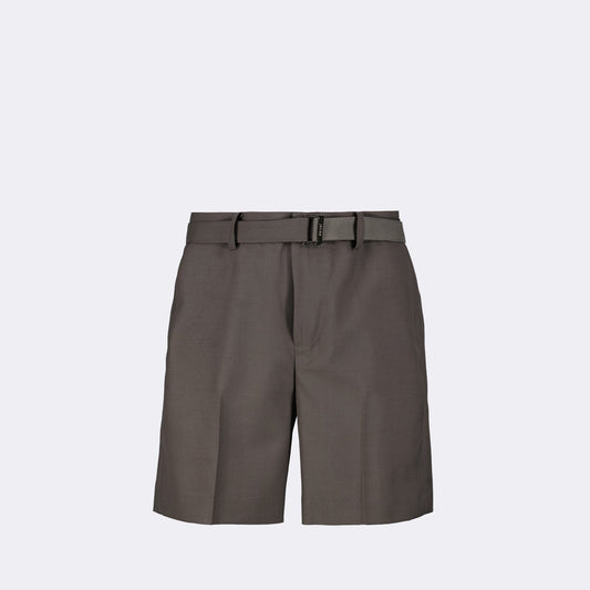 luxury shorts, Sacai, brown costume shorts, tailored shorts, elegant shorts