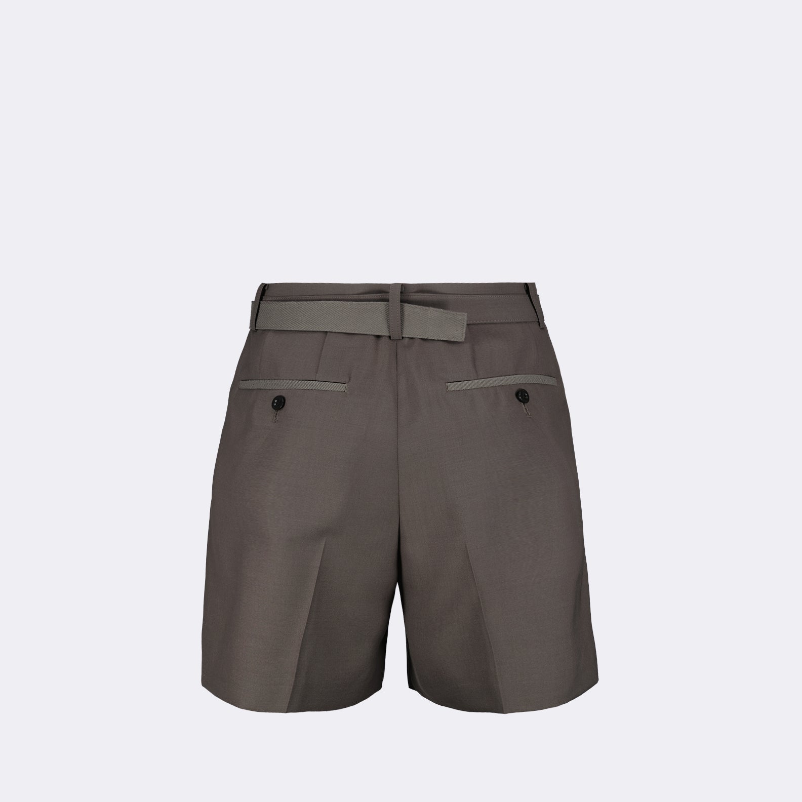 luxury shorts, Sacai, brown costume shorts, tailored shorts, elegant shorts