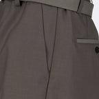 luxury shorts, Sacai, brown costume shorts, tailored shorts, elegant shorts