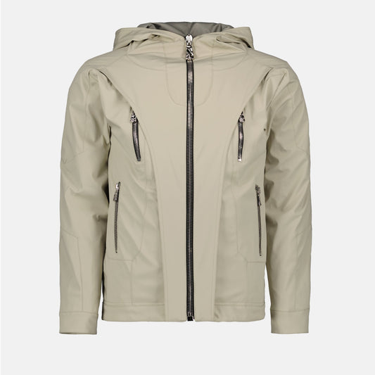 Tactical jacket, nylon beige jacket, L8 Studio, luxury outerwear, versatile jacket