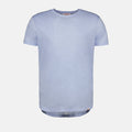 linen T-shirt, luxury T-shirt, Orlebar Brown, blue T-shirt, high-end menswear