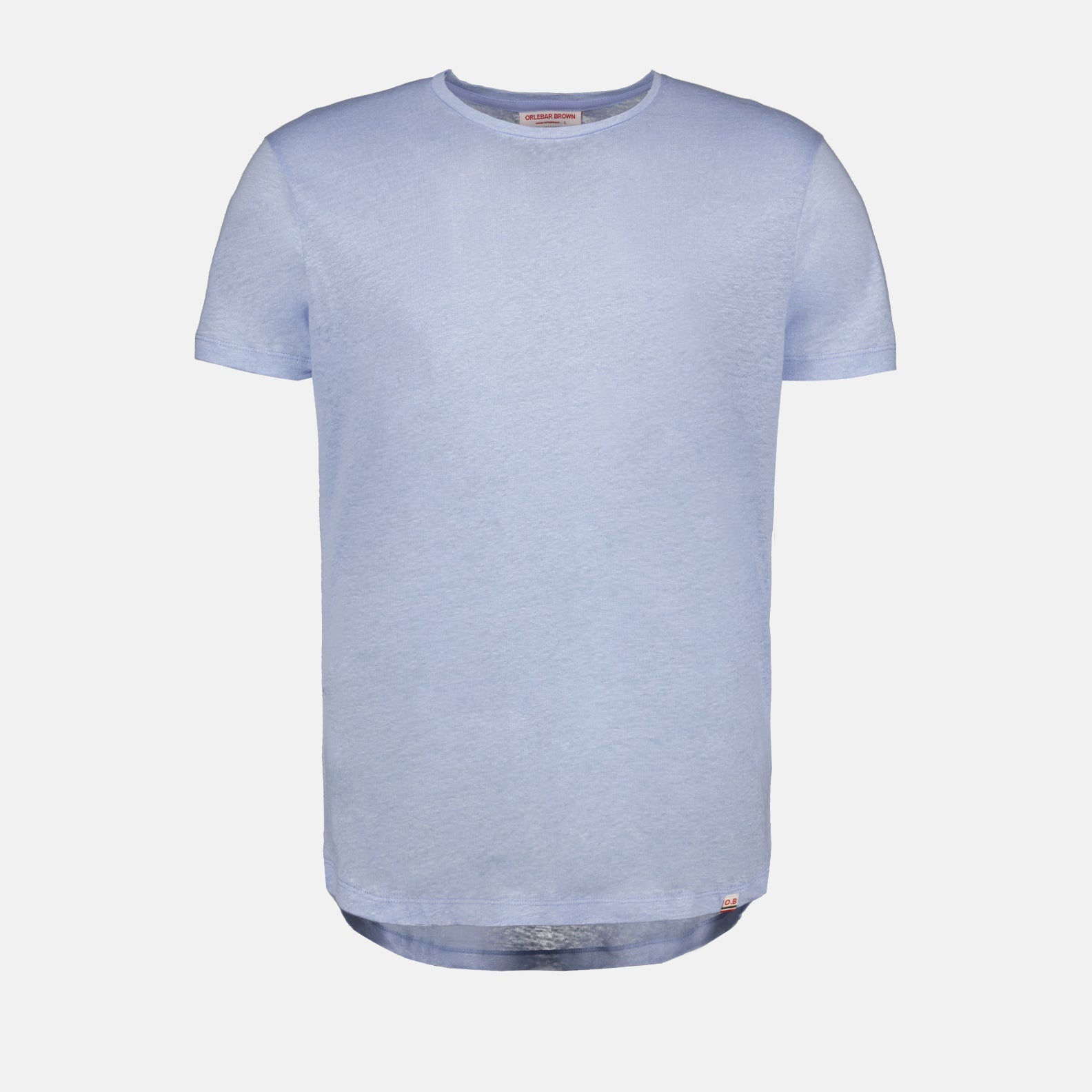linen T-shirt, luxury T-shirt, Orlebar Brown, blue T-shirt, high-end menswear