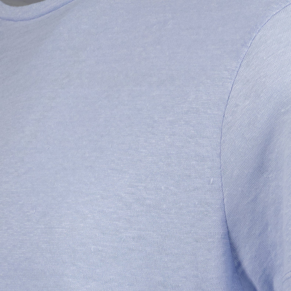 linen T-shirt, luxury T-shirt, Orlebar Brown, blue T-shirt, high-end menswear