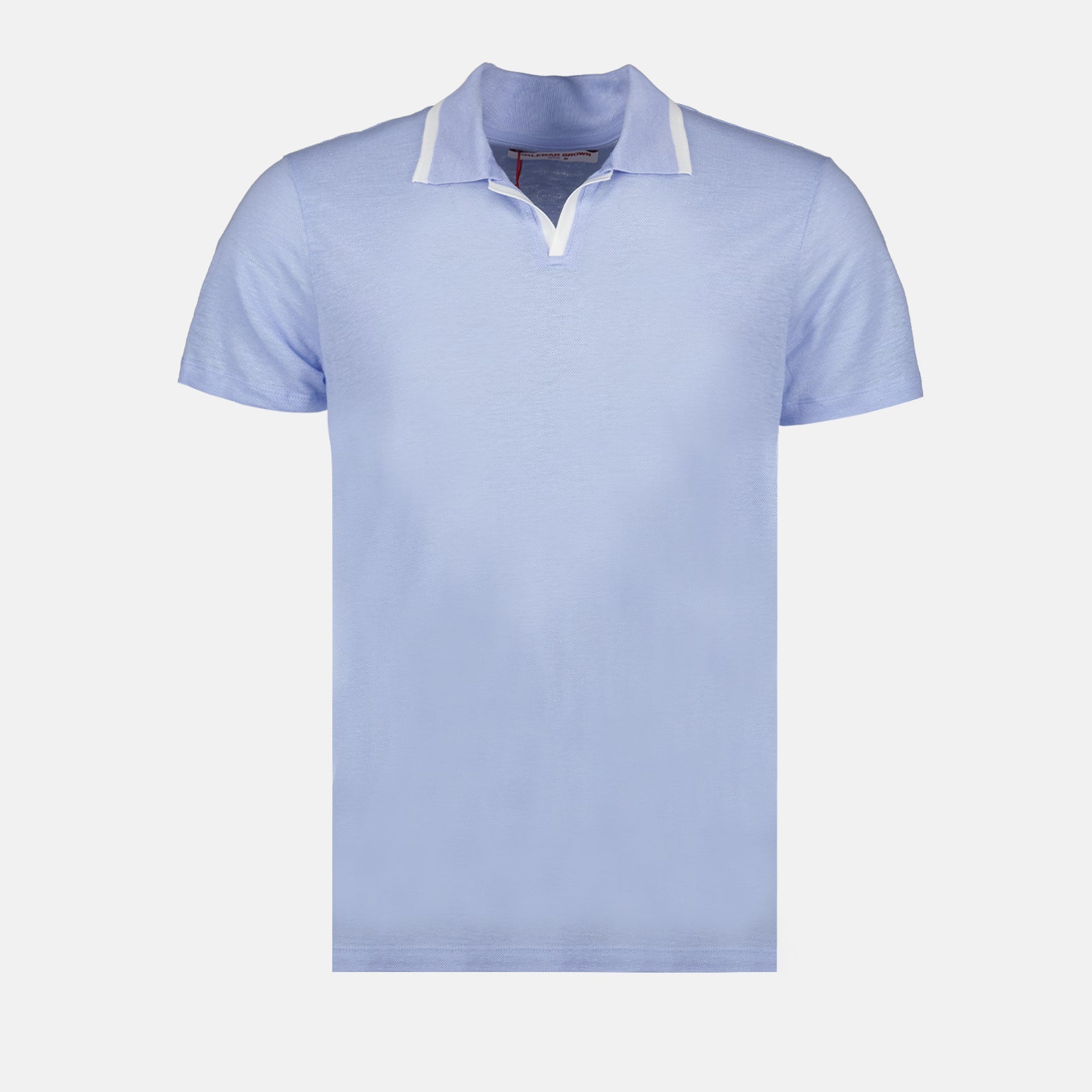 Polo Felix, Light Blue Linen, Orlebar Brown, Luxury Polo, Elegant Casual Wear