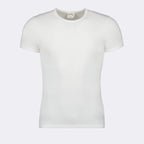 Imagem da T-shirt Branca Contrastante Intemporal da Courrèges para Homens - Temporada Primavera-Verão 2024 - Vista Frontal