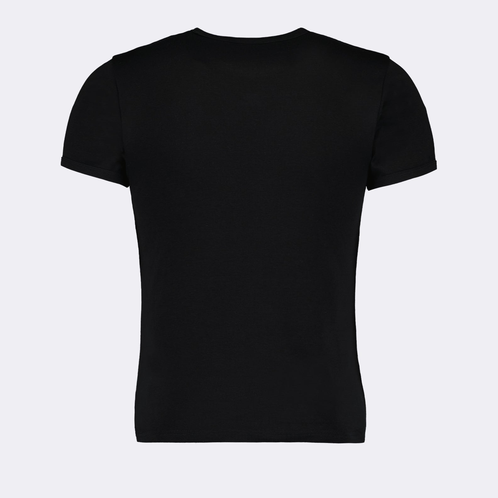 Image of Contrasting Black T-Shirt Réédition by Courrèges for Men - Season Spring-Summer 2024 - Detail View 2